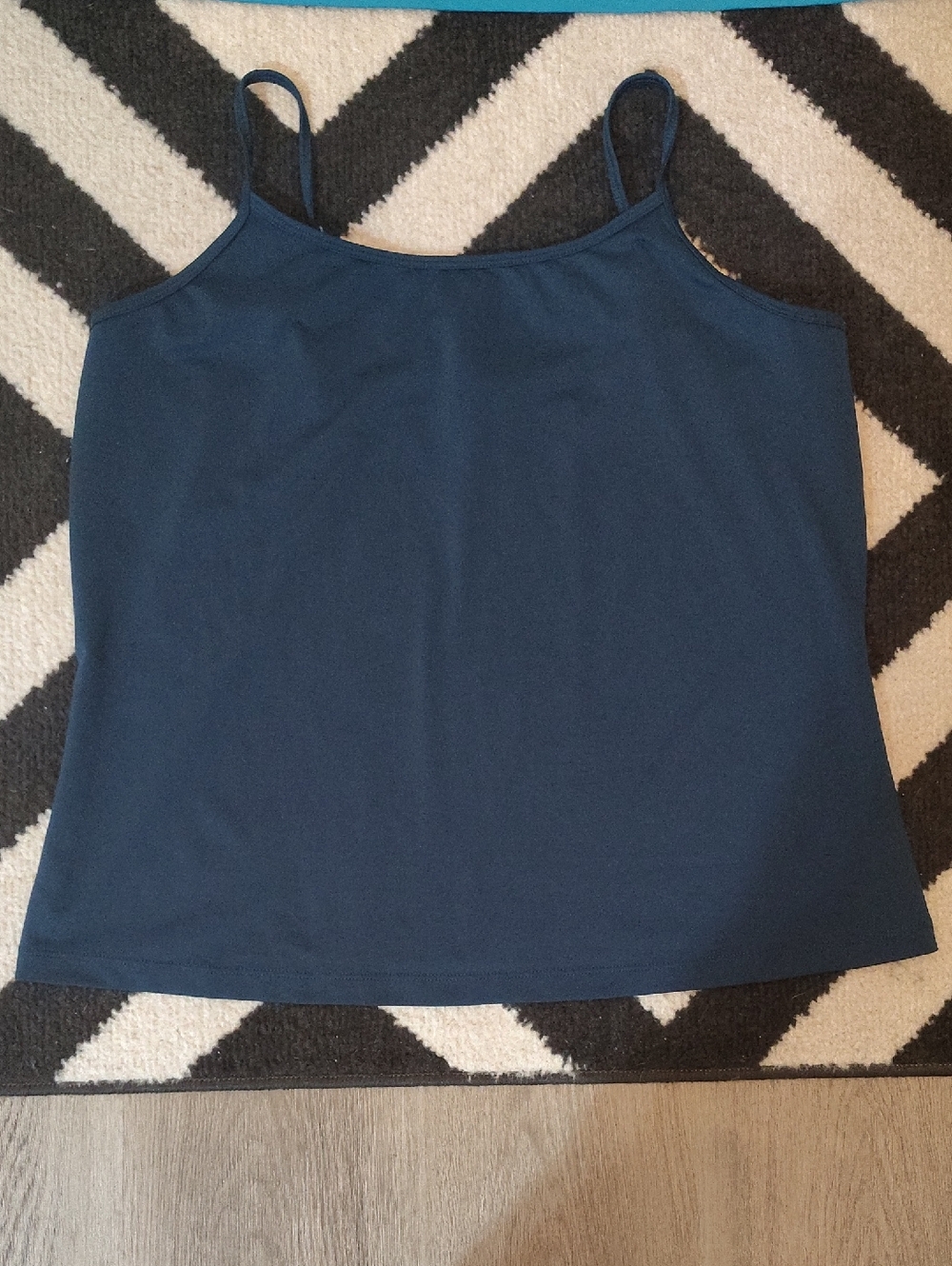 3 For $15🌀Deep Blue Green Spaghetti Cami/Tank Top w Adjustable Straps Sz 14/16